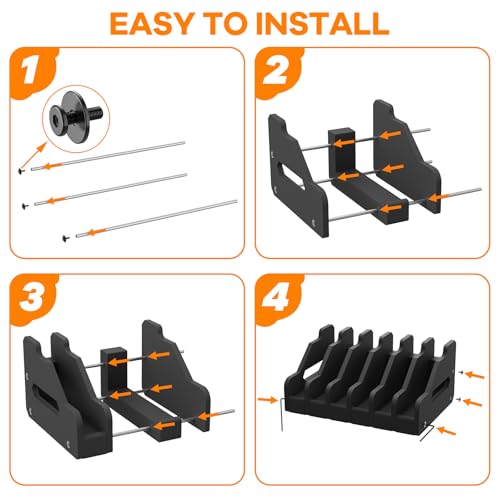 JBBTOOL Foam Pistol Rack for Gun Safe, Gun Cabinet Accessories, 6 Slots Soft Foam Handgun Storage Organizer, Anti-Slip Revolver Firearm Stand Display Holder