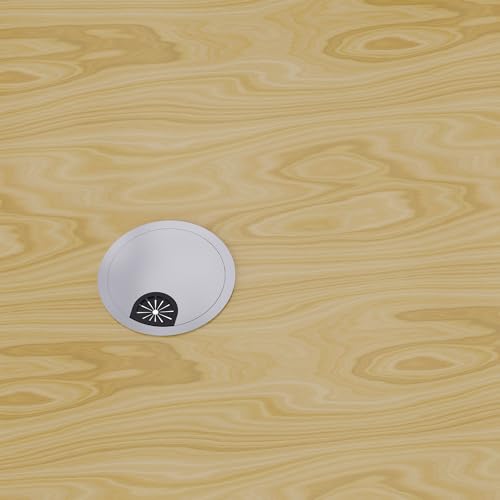 Desk Grommet 2-1/8 Inch 53mm, Zinc Alloy Computer Desk Wire Hole Cover, Office Desktop Cord Cable Hole Metal Ring, Silver Tone - size: 2-1/8" Silver Tone