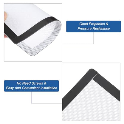 MECCANIXITY 3PCS PC Dust Filter, 150x150mm Magnetic Frame PVC Computer Case Cooler Dustproof Mesh Cover Fan Grills for Computer Chassis Speakers, White