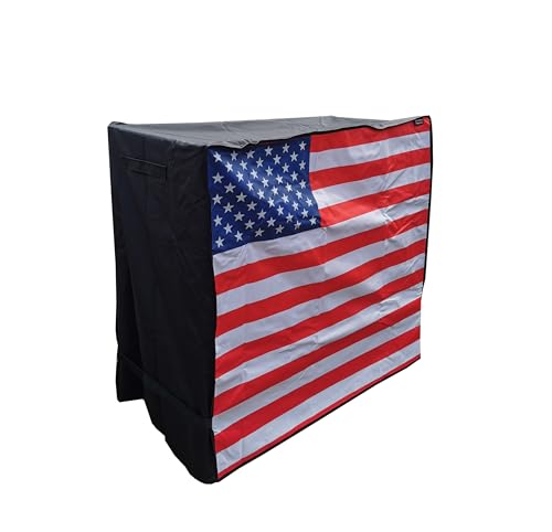 Waterproof 80 Qt Rolling Cooler Cart Cover Fits Most Patio Ice Chest Party Cooler Upto 34L x 20W x 32H inch- American Flag - color: American flag, size: 34L x 20W x 32H inch