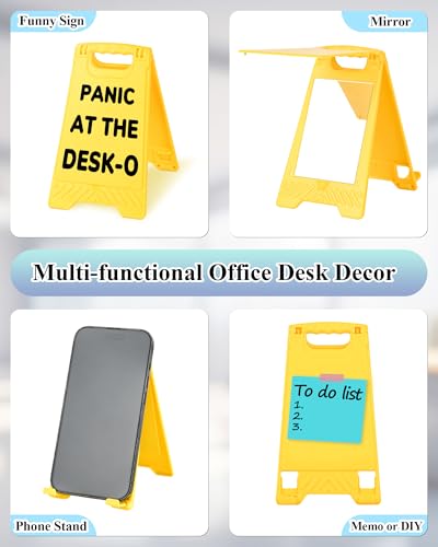 Funny Office Desk Decor, Panic Desk Mini Desk Sign - style: Panic At The Desk-O