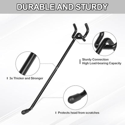 80 Pack 2/4/6/8 inch Heavy Duty Pegboard Hooks,Extra Thick 1/4" Black Peg Board Hooks for Hanging, Pegboard Accessories for Garage, Kitchen, Gym, Store Wall Organizer - size: 2/4/6/8inch- 80pcs (Heavy duty)