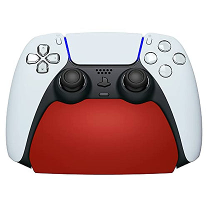 PlayVital Red Controller Display Stand for ps5, Gamepad Accessories Desk Holder for ps5 Controller with Rubber Pads - color: Red