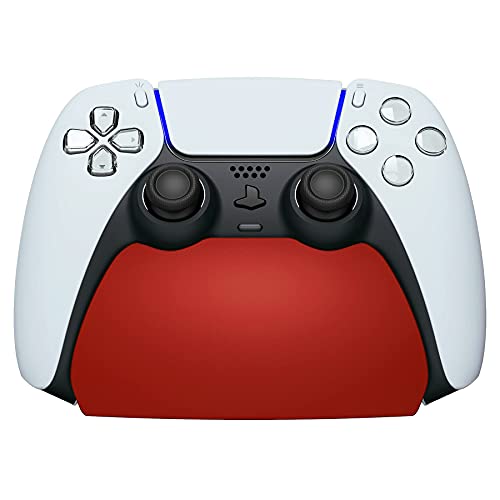 PlayVital Red Controller Display Stand for ps5, Gamepad Accessories Desk Holder for ps5 Controller with Rubber Pads - color: Red