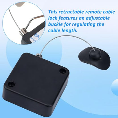 2PCS TV Remote Leash Retractable Remote Control Tether Never Lose Your Remotes Again 3ft Adjustable Security Control Leash for TV Remotes Controler, Tablets Showroom, Gaming Controller