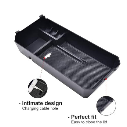 Center Console Organizer Tray Armrest Secondary Storage Box Compatible with Mercedes Benz C Class W205 2015-2021(Sedan & Coupe Only), GLC W253 2016-2022