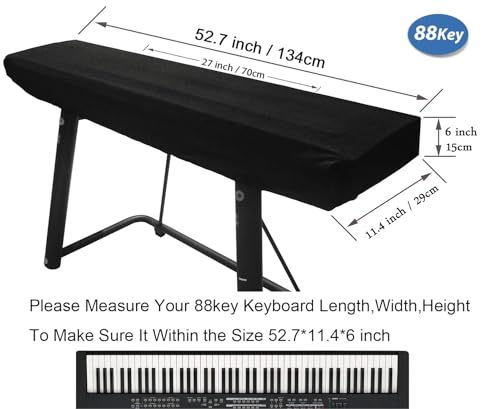Ruibo 88 Key Keyboard Cover / Electronic Piano Keyboard Dust Cover with Drawstring made of 420D Oxford - size: 88 Key