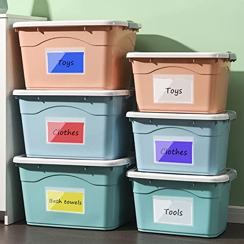 30 Pack Self-Adhesive Index Card Pockets with Top Open for Loading - Ideal Index Card Holder for Organizing and Protecting - Crystal Clear Plastic (5.8 x 8.7 Inches) - size: 5.8 x 8.7 Inches