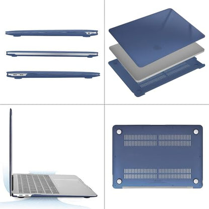 MOSISO Compatible with MacBook Air 13 inch Case M1 2021 2020 2019 2018 Release A2337 A2179 A1932 Touch ID, Plastic Hard Shell Cover&Keyboard Cover for MacBook Air 13.3 inch Case M1, Crystal Midnight - color: Crystal Midnight