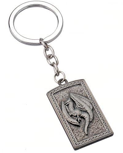 MEETCUTE Elden Keychain, Cool Elden Key Ring for Men and Women Cosplay Accessories for Gamers and Fans - B
