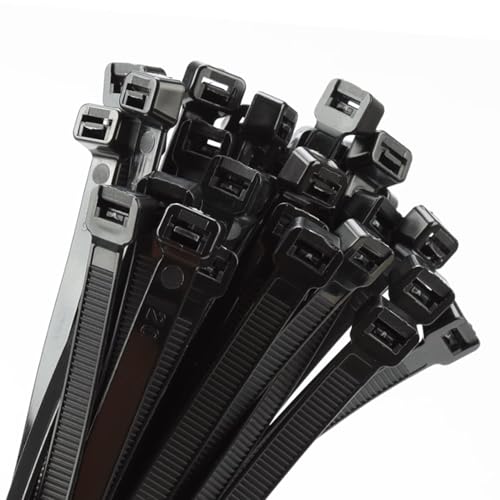 14 inch Black Zip Ties Heavy Duty 600 PACK, 200 LBS Ultra Exclusive Strong Plastic Wire Ties, Large Cable Ties Extra Long Tie Wraps, Indoor and Outdoor UV Resistant - color: Black, size: 14 inch(600Pcs)