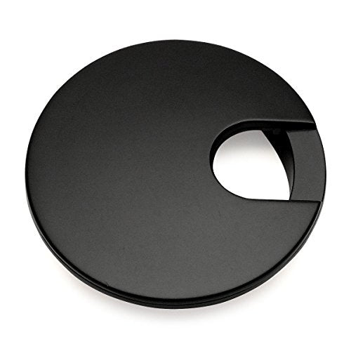 Cosmas® 50203FB Flat Black 2-1/2" Two Piece Zinc (Metal) Desk Grommet - 3" Overall Diameter