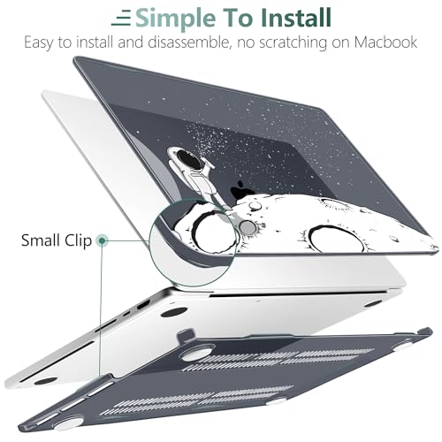 DONGKE Compatible with MacBook Pro 16 Inch Case (2026-2021 Release, M5 M4 M3 M2 M1 Pro/Max Chip), Plastic Hard Shell Cover with Keyboard Cover & Screen Protector for MacBook Pro 16", Astronaut - color: Astronaut