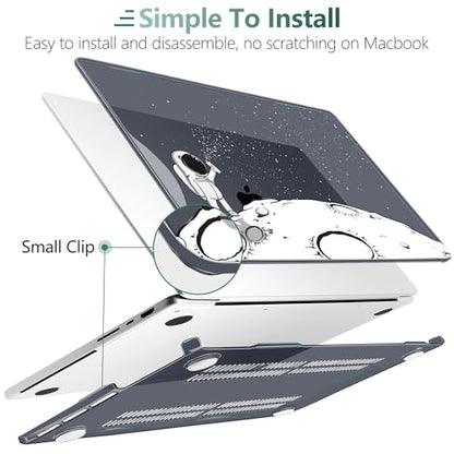 DONGKE Compatible with MacBook Pro 16 Inch Case (2026-2021 Release, M5 M4 M3 M2 M1 Pro/Max Chip), Plastic Hard Shell Cover with Keyboard Cover & Screen Protector for MacBook Pro 16", Astronaut - color: Astronaut