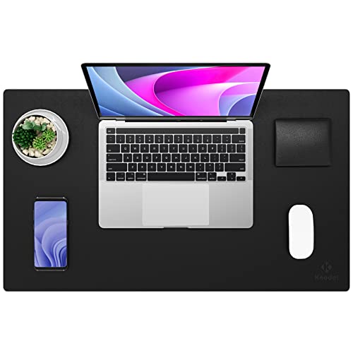 K KNODEL Non-Slip Desk Mat, Desk Pad, Desk Blotter, Desktop Mat for Desk, Small Desk Protector, Office Computer and Laptop Mat for Desk (23.6"x13.8", Black) - color: Black, size: 23.6"x13.8"