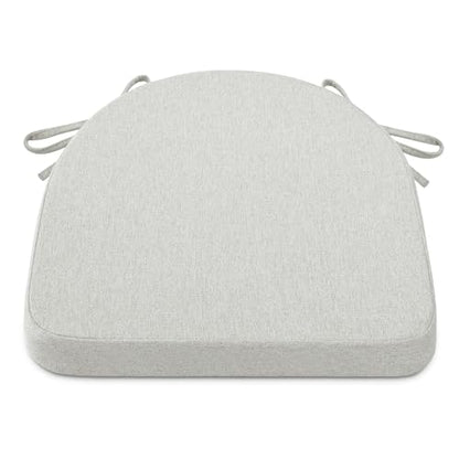 Shinnwa Kitchen Chair Cushions, Non-Slip Dining Chair Cushions with Ties and Machine Washable Cover, 17 x 16.5 x 2in, Off White - color: Off White