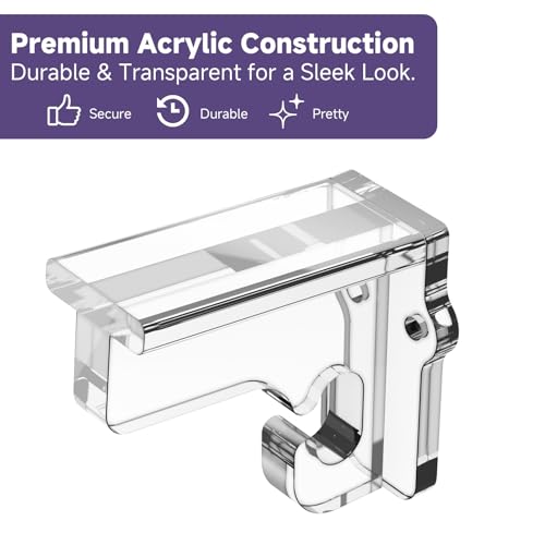CaSZLUTION Wall Mount Holder for GameCube Controller, Clear Acrylic Stand | 1 Pack Screw Mount Hanger, Compatible with Wired & Switch 2 Wireless GameCube Controllers, Sturdy Clear Acrylic