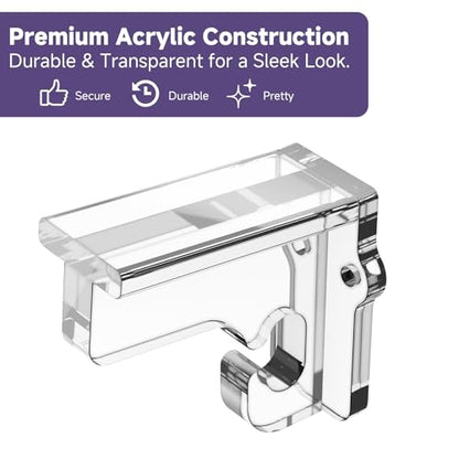 CaSZLUTION Wall Mount Holder for GameCube Controller, Clear Acrylic Stand | 1 Pack Screw Mount Hanger, Compatible with Wired & Switch 2 Wireless GameCube Controllers, Sturdy Clear Acrylic