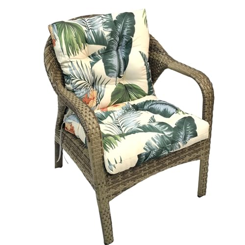 Wicker Chair Cushions for Outdoor Furniture,Outdoor Rocking Chair Cushions High Back, Water-Proof Thick Patio Chair Pads for Indoor and Outdoor 41.7"*20.8"*3", Hawaii - color: Hawaii