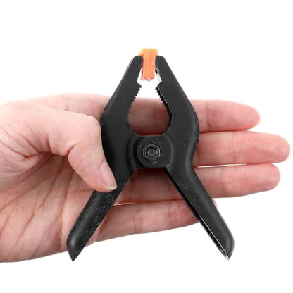 Ymapinc 6Pcs Black Plastic Balloon Arch Clips, 3.5 inch Anti-Slip Spring Clamps for Balloon Arch Backdrop Clamp Heavy Duty Clamps for Backdrop Curtain Photo Prop