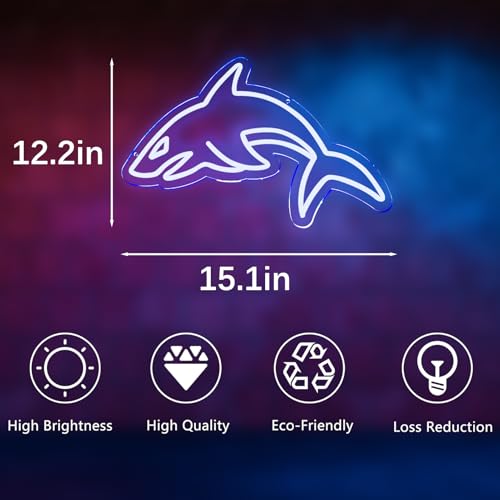 Shark Neon Signs for Wall Decor，Led Neon Light for Live Room, Bedroom, Christmas Birthday Party Gift - style: shark