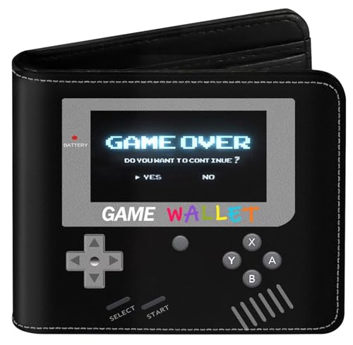 EXXBYELI Boys Wallet Gamepad Leather Wallets Credit Id Card Cash Holder Black Rfid Blocking Zipper Cute Cool Funny Aesthetic Wallets With Coin Pocket Id Window Teen Wallets for Boys Teenager Wallet - color: game-black2