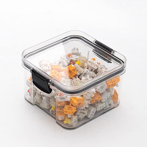 Sumgsn Keyboard Switch Container Switch Storage Box Mechanical Keyboard Keycap Switches Storage Box Transparent Plastic Sealed (460ml) - color: 460ml-1pcs