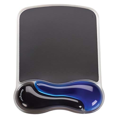 Kensington Duo Gel Mouse Pad with Wrist Rest, Ergonomic Wrist Support for Pain Relief, Comfortable Non-Skid Gel Pad for Computer, Laptop, Office & Home 9.6" x 7.6", Blue K62401AM | Ergonomic wrist support, non-skid gel pad, 9.6 x 7.6 in, pain relief for l