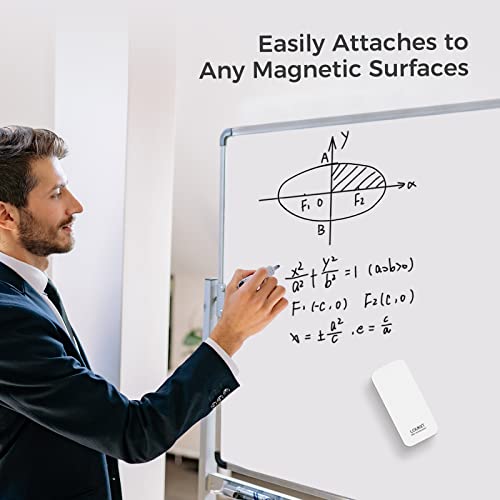 loukin 4 Pack Magnetic Dry Erase Eraser, Whiteboard Eraser, Glass Board Remover, 3.4 fl oz Whiteboard Cleaner * 2 Included, for Classroom, Home and Office Use (White) - color: White-4 Packs
