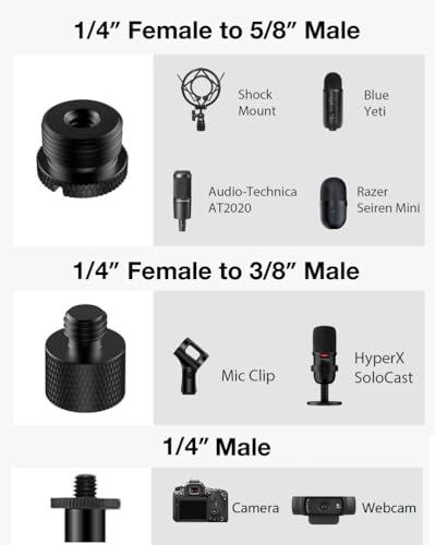 PodMic Tripod Stand and Videomic Handle Grip kit compatible with RODE XLR USB Videomicro Mic and Shotgun Microphones
