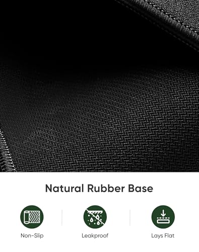 ALOANES Black Waterproof Desk Mat, Large Mouse Pad with Extended Mouse Mat, with Anti Slip Base, Stitched Edge, Grain Jacquard Surface, Perfect for Gamer, Office & Home, 3XL 15.74''x35.43''x0.12'' - color: Pro Black, size: 3XL(35.4" x 15.7")