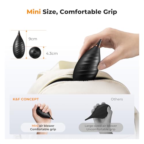 K&F Concept Soft Tip Air Blower Rubber Bulb Air Pump Dust Blower | Strong airflow and safe silicone won't scratch lenses. Compact, portable and versatile for multiple devices
