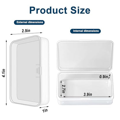 Blank Card Case, 4 Pack Clear Plastic Card Deck Box, Snaps Closed - Storage Box for Base Ball Trading Cards, Business Cards & More - color: 4 PCS Clear