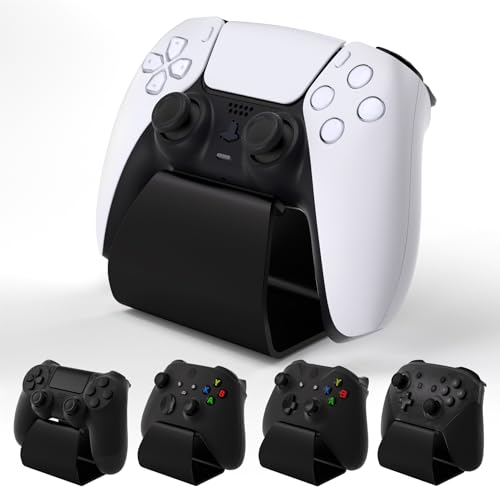 PlayVital Stand-AL Game Controller Stand for ps5, for ps4, Universal Desktop Display Gamepad Stand for Xbox Series X/S, Xbox One, Aluminium Metal Controller Stand Holder for Switch 2 Pro - Black - color: Black