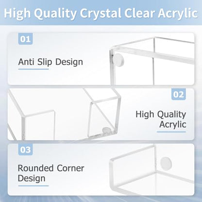 Acrylic Sticky Note Holder, 4 x 6 Crystal Clear Sticky Note Dispenser Acrylic Notepad Holder for School Home Office Desk Organization - size: 4x6"