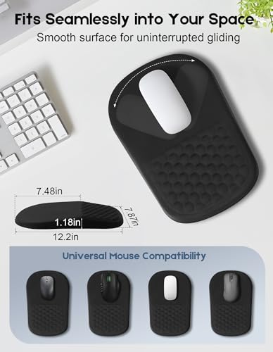 Mouse Pad with Wrist Rest, Ergonomic Mouse Wrist Rest for Pain Relief, Mousepad with Massage Bumps Design, Soft Memory Foam, Non-Slip Base, Wrist Pad for Mouse for Office School Home Gaming