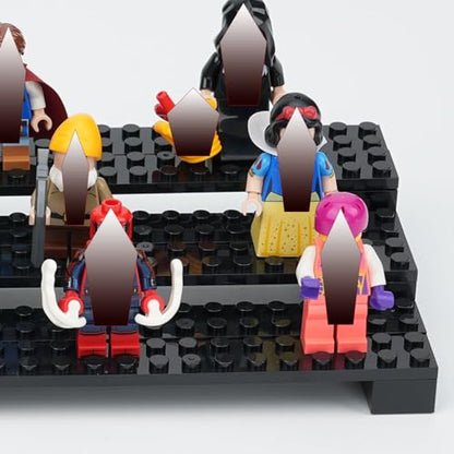 Brick Minifigure Display Case – 3-Tier Display Stand for LEGO Minifigures – Holds 35 Figures – Black Organizer Shelf for Collectors | Great Gift for Minifigure Lovers - size: 1 Pack 3-Tier
