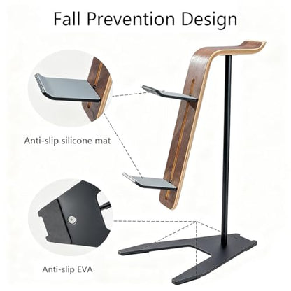 Controller Stand and Headphone Stand, Creative Wooden Controller Holder for Game Room Décor, Controller Stand for Desk, Fit Xbox, PS4, PS5