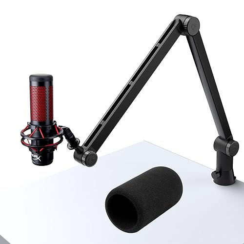 SUNMON HyperX QuadCast Boom Arm - Upgraded Heavy Duty Mic Arm with HyperX QuadCast Pop Filter, 360° Rotatable Microphone Arm for QuadCast S - color: Mic Arm
