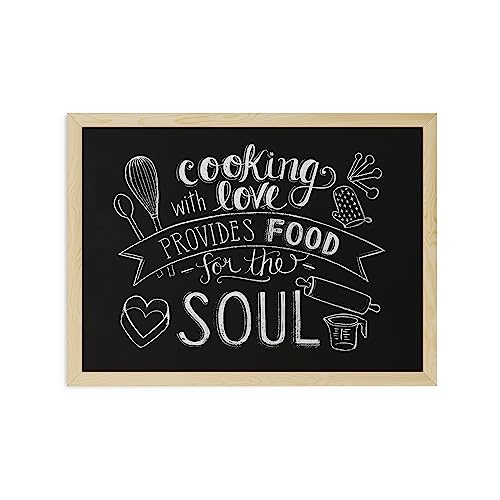 U Brands Chalkboard, 18" x 24" Inches, Light Birch Wood Frame (310U00-01) - style: Chalkboard