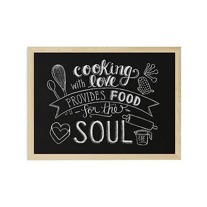 U Brands Chalkboard, 18" x 24" Inches, Light Birch Wood Frame (310U00-01) - style: Chalkboard