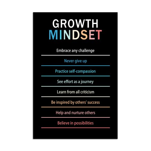 Inspirational Wall Art Growth Mindset Motivational Life Learning Poster Canvas Prints Artwork for Office Living Room Modern Home Decor Painting Stretched and Framed Ready to Hang [12''Wx 18''H] - color: Inspirational-30, size: 18"L x 12"W