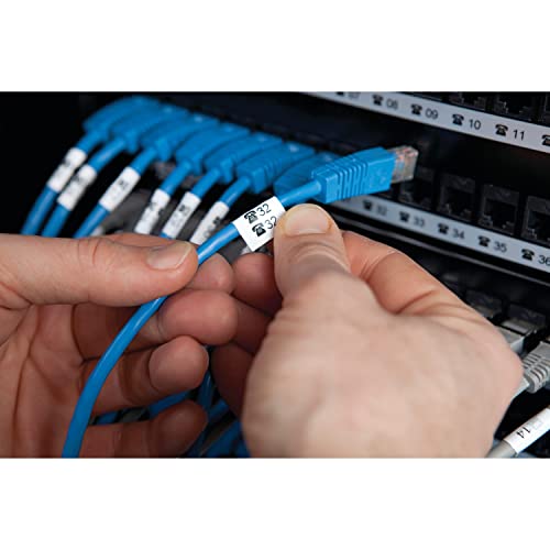 DYMO Rhino Industrial Flexible Nylon Labels 12 mm x 3.5 m Black Print on Yellow Self-Adhesive for Rhino & LabelManager Label Makers - color: Black on Yellow, size: 1/2" (12MM)