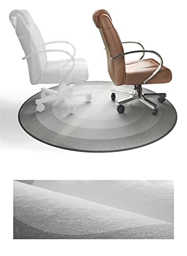 Round Office Chair Mat for Hardwood Floor Computer Gaming Rolling Chair Mat Floor Protector Mat Desk Rug Wood Tile Protection Mat for Office Home, Beige, Diameter 32" - color: Beige, size: Diameter 32"