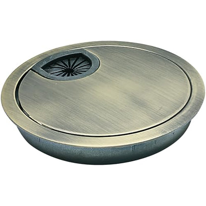 Desk Grommet 2-3/8" (60 mm), Desk Cord Hole Cover, Cable Grommet Metal Zinc Alloy Materilal, Desk Hole Grommet for Office and Home Table Cable, Detachable Cable Cord Organizer (Bronze 1 Pcs) - size: 2-3/8" (60 mm), style: Bronze