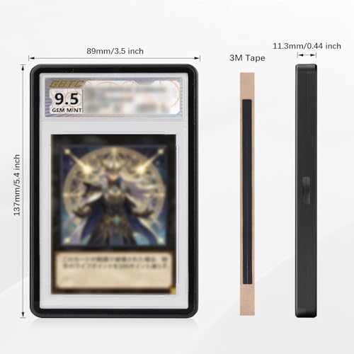 Magnetic Graded Card Case, Premium Aluminum Alloy Protector with 9-Point Lock, Personalized Slab Bumper for BGS, Drop-Tested & UV Resistant, Ideal for Display & Long-Term Storage (Black) - color: Black, style: BGS Card Case