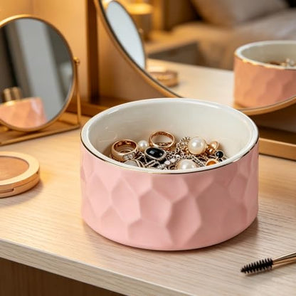 Ceramic Paper Clip Holder Ceramic Paper Clip Dispenser Organizer for Office Desk Binder Clip Holder (Pink) - color: Pink