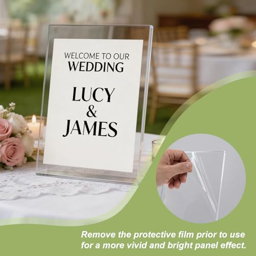 Acrylic Sign Stand Holder - 8.5x11 Inches Plastic Acrylic Literature Holders, 12 Pack Sign Holders Suit for Flyer, Magazine, Pamphlet, Booklet Display - style: 12pack