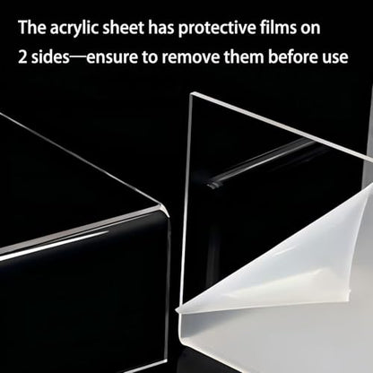 Anti-slip Monitor Stand Riser 2.16/3.34 Inch 2 Height Adjustments Clear Acrylic Stand with Clear Anti-slip Mat, Desk Accessories Screen/PC/Printer/Laptop/Mirror Riser 7.8 x 15.7 Inch (Black) - color: Black