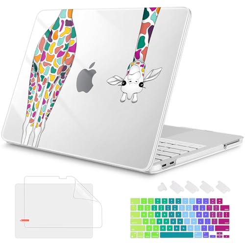 Mektron Case for 2026 MacBook Neo 13-inch A18 Pro chip A3404 Laptop Cover with 13-inch (Diagonal) Liquid Retina Display+ Keyboard Cover+ Screen Protector, Giraffe - color: Giraffe